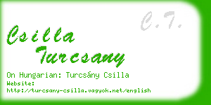 csilla turcsany business card